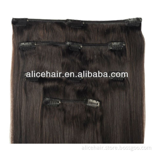 Best quality indian remy 140g clip in hair extension